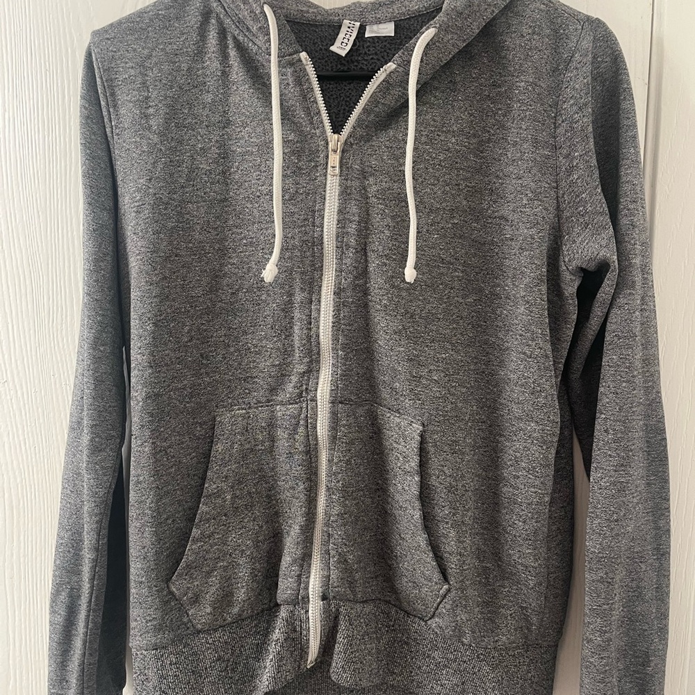 Gray Zip-Up Hoodie